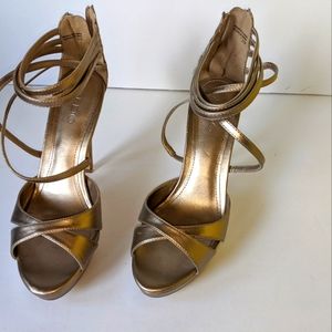 Aldo gold heels